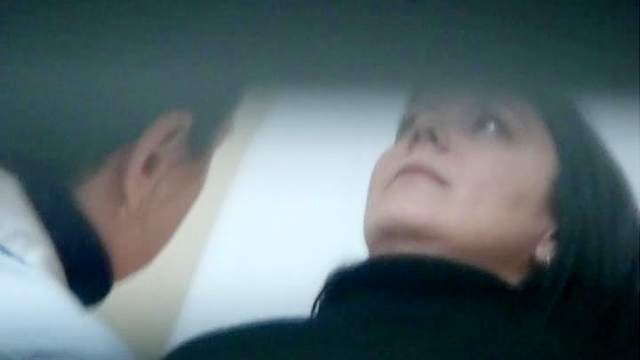 Babe is sitting in the gynecologist voyer office