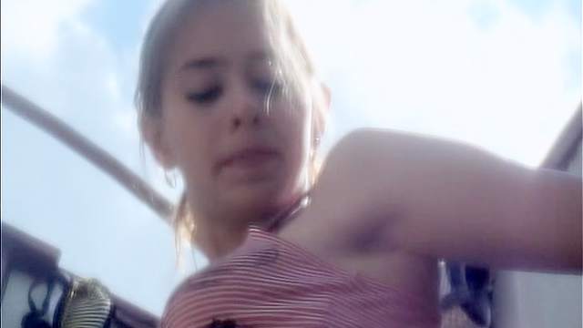 Locker room with stunning brunette