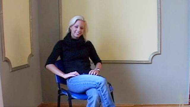 Blonde Trinity is demonstrating her nice feet