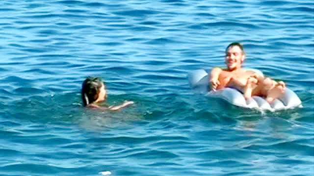 Young couple at the beach