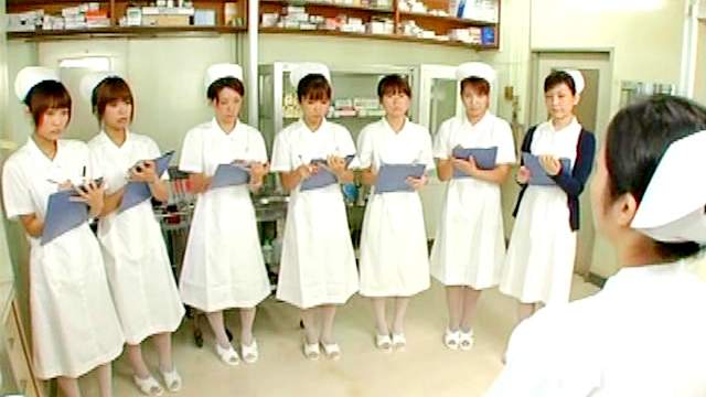 CFNM, Handjob, Japanese, Nurse, Riding, Uniform