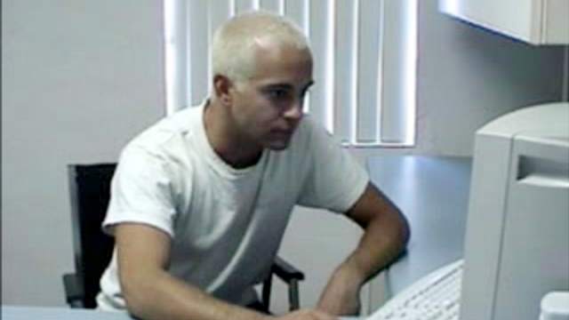 Cute blond gay is wanking his dick