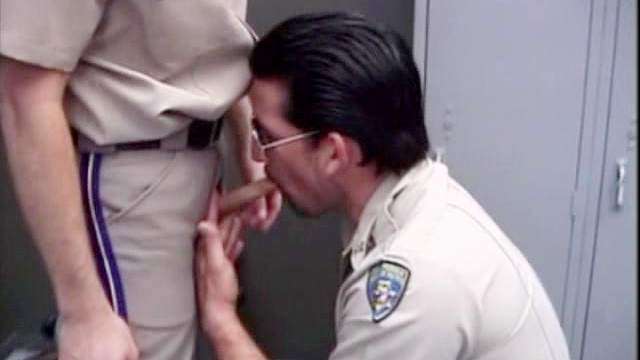 Gay police men have anal in locker room