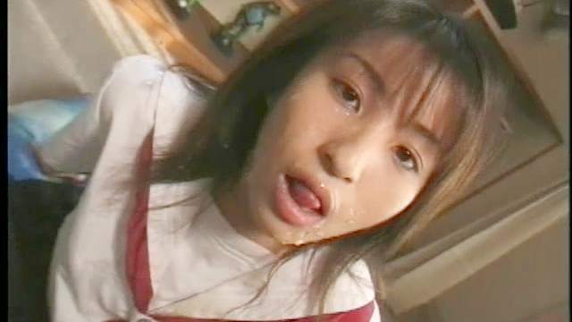 Clothed Japanese babe is sucking a spicy dick