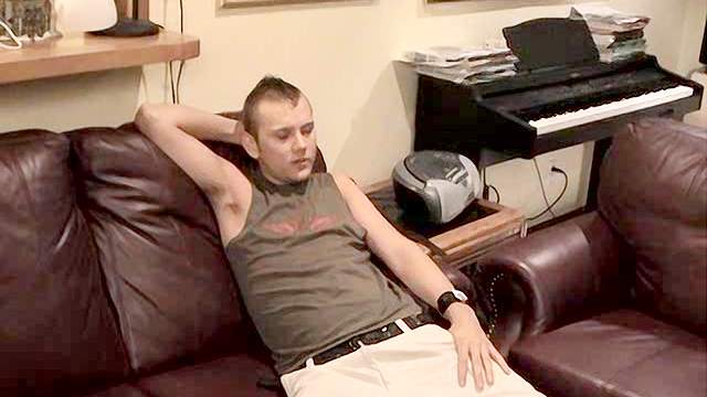 Dude wearing a cap spanks his teen partner's ass