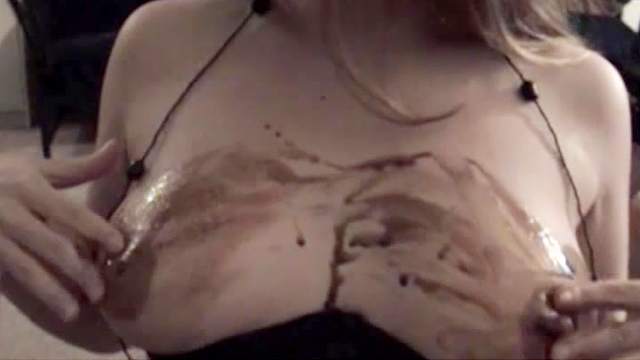 Pregnant amateur shows her natural tits and gets dirty