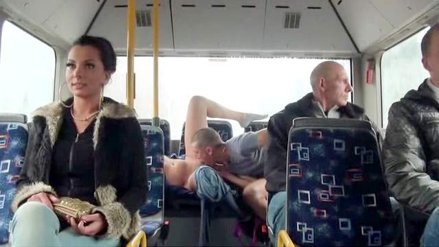 Russian babe Lindsey Olsen is fucking in the bus