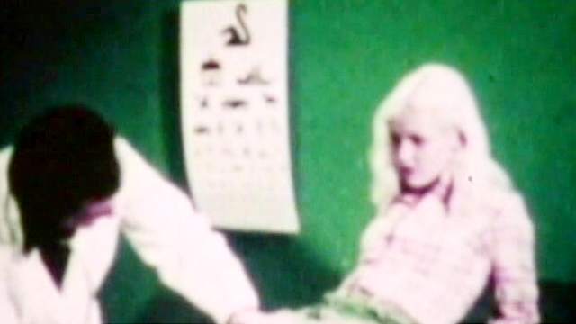 sSexy retro scene with cock-sucking blonde