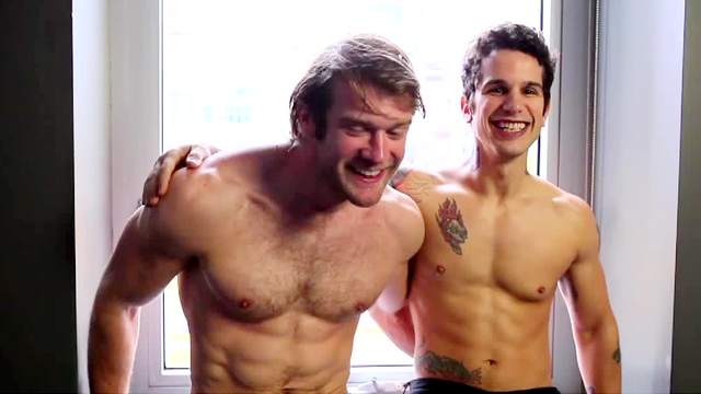 Sexy muscular gays are banging very hard