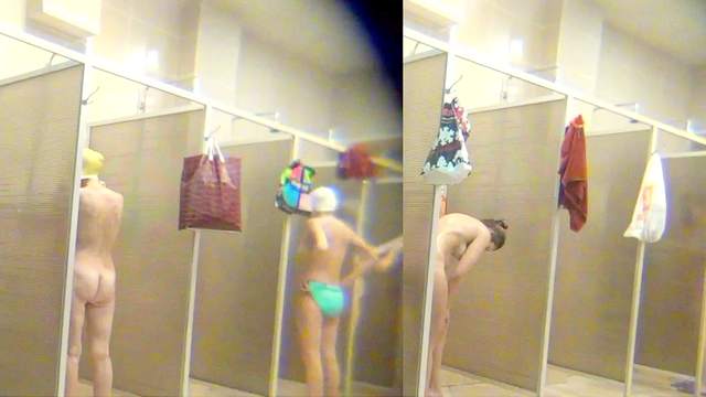 Hidden cam in the public woman shower