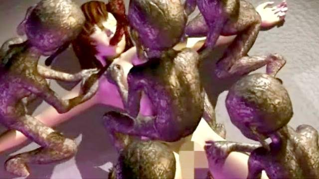 3D monster is fucking with this redhead