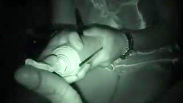 Night vision BJ with sexy wife
