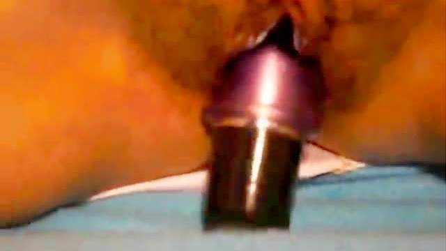 Dildo slides into amateur vagina