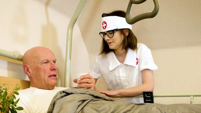 Nurse treats old patient with the most insane XXX - Hell Porno