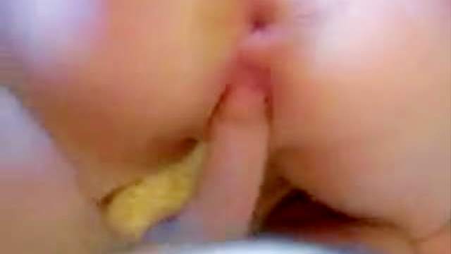 Tight pussy lips fucked from behind