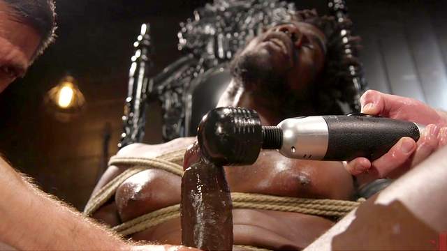 A huge load covers the floor with hot cum after gay threesome