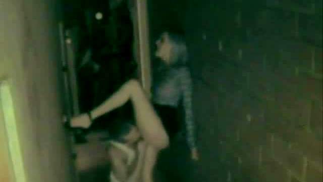 Public fuck in alley outside club