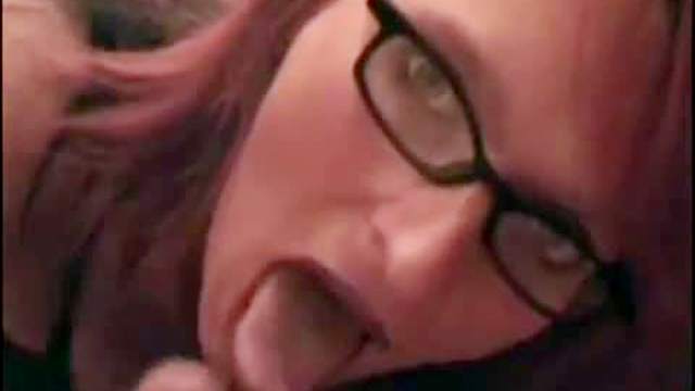 Chubby milf in glasses suck and fuck