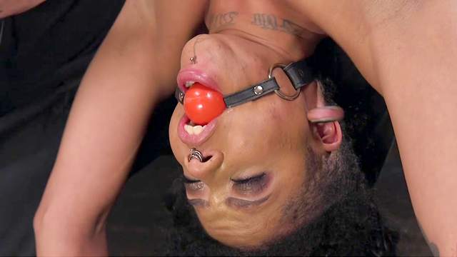 Deep BDSM leads young ebony babe to extreme moments