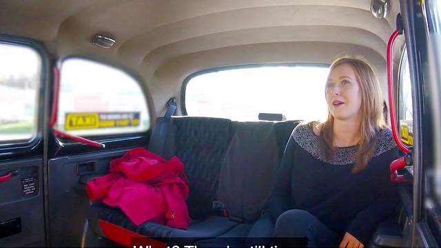 Redhead enjoys orgasms and sperm in fake taxi porn tryout
