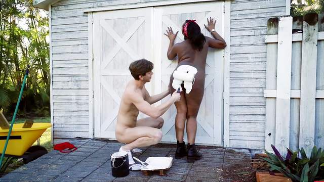 Chunky black painter Layton Benton gets kinky with a white guy