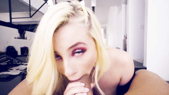 Best POV blowjob from frisky blonde pornstar Carolina Sweets