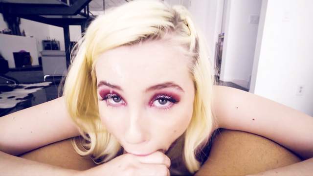 Best POV blowjob from frisky blonde pornstar Carolina Sweets