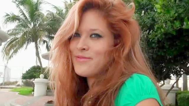 Amateur redhead in hotel sex video