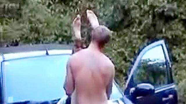 Voyeur video of fuck on hood of car