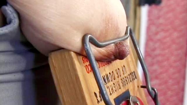 Nipple torture for nerdy girl
