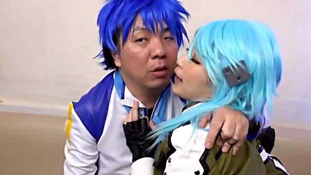 Strong cosplay leads Japanese teen to insane adult moments