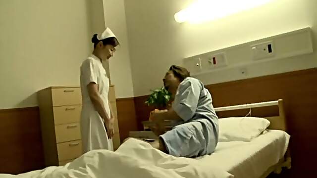 Asian nurse dazzles man with pure porn