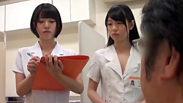 Japanese nurses decide to share penis at the hospital