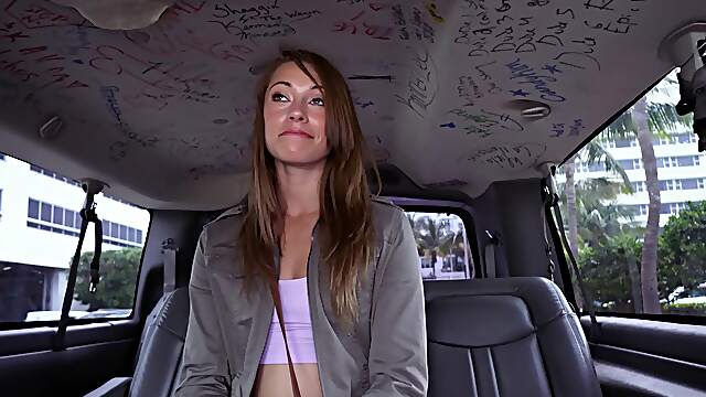 Fucking in the bang bus with adorable Kirsten Lee and a stranger