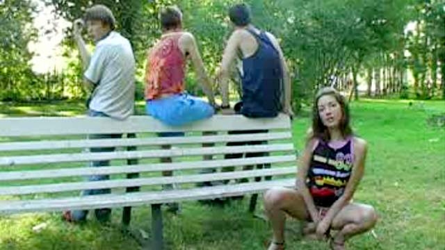 Public nudity turns on the Russian teen