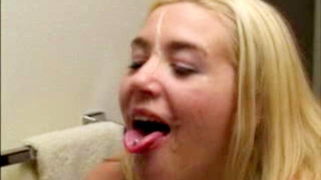 Aggressive and hungry blonde is doing amazing blowjob