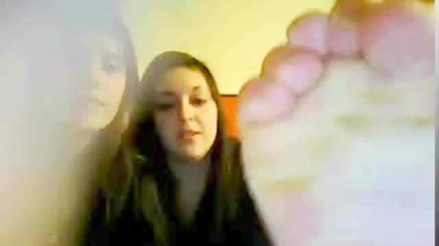 Webcam foot waving cuties