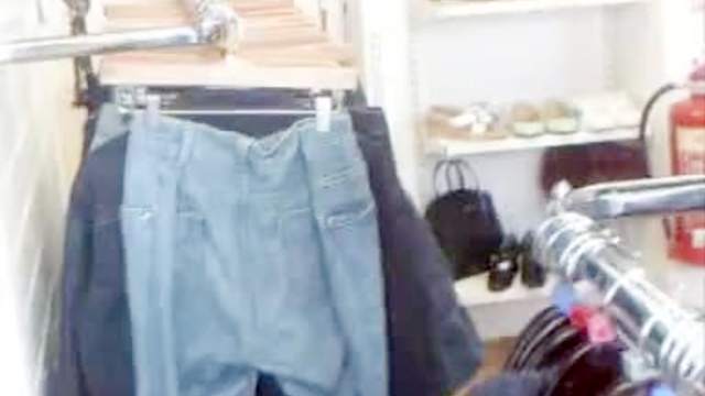 Cock jacking in clothing store