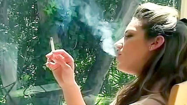 So beautiful and elegant as she smokes