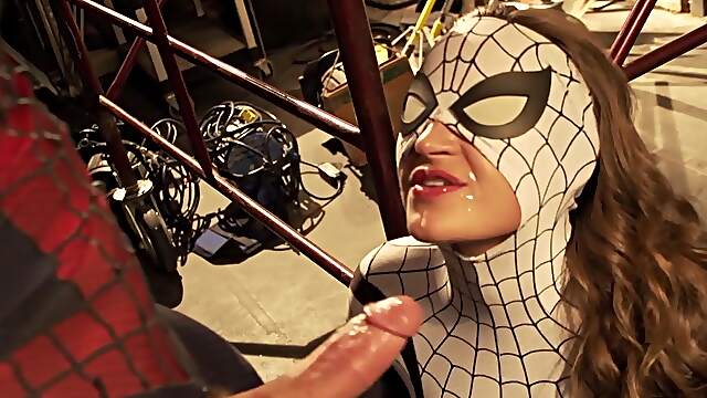 Spiderman dirty roleplay fantasy fucking tight pussy and ass