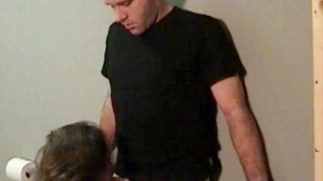 Bald guy bends over for gay stud