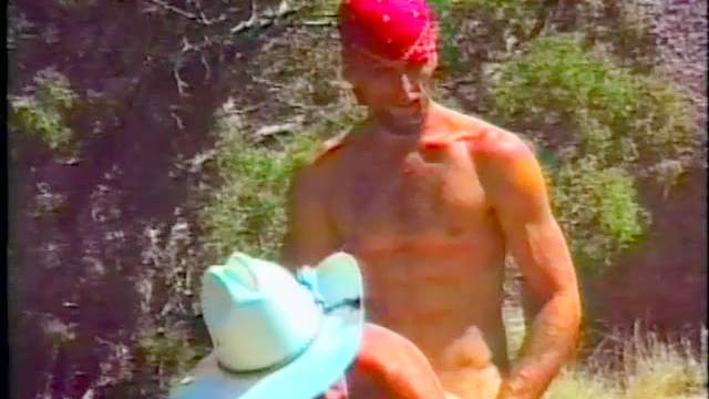 Gay cowboy ass fucked outdoors