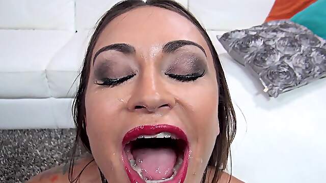 MILF handles huge dick in her mouth and down the pussy for a full POV