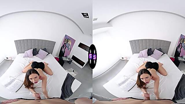 Sakura Hell rides a big cock in vr