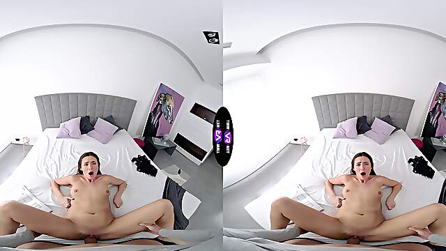 Sakura Hell rides a big cock in vr