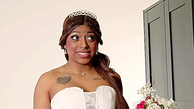 Vicky Menage rides her new husband’s cock while her other husband watches