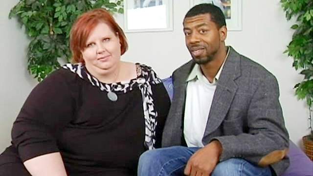 Redheaded BBW balled by her black lover