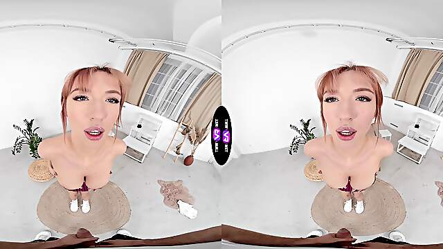 Teen Lilly's juicy peach in HD VR