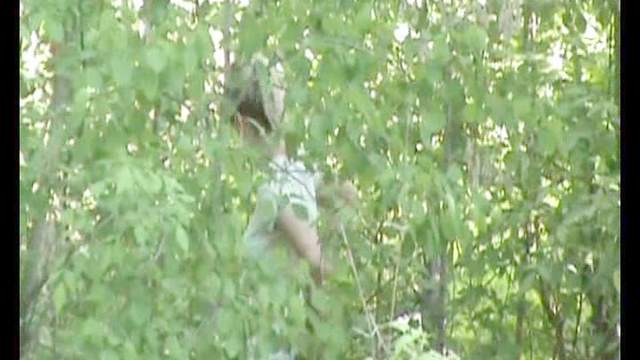 Voyeur pissing porn in the leafy woods