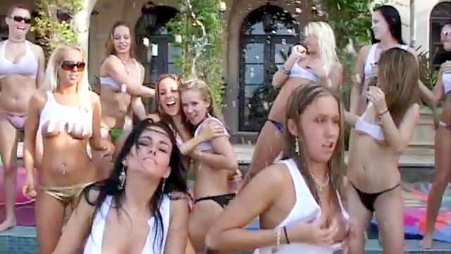 Tits and asses at a hot bikini party